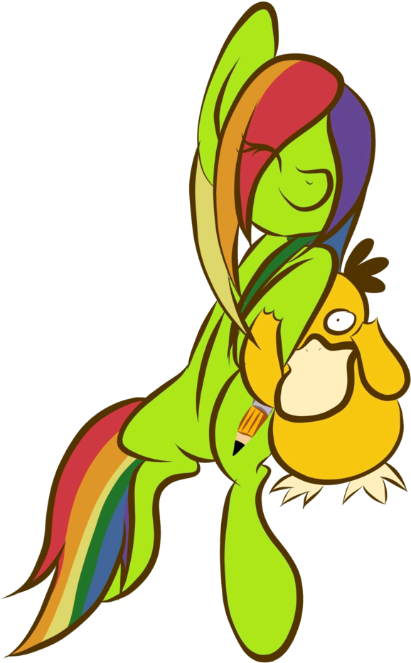 K-ouha, Crossover, Oc, Pokémon, Psyduck, Safe - Drawing (768x1024), Png Download