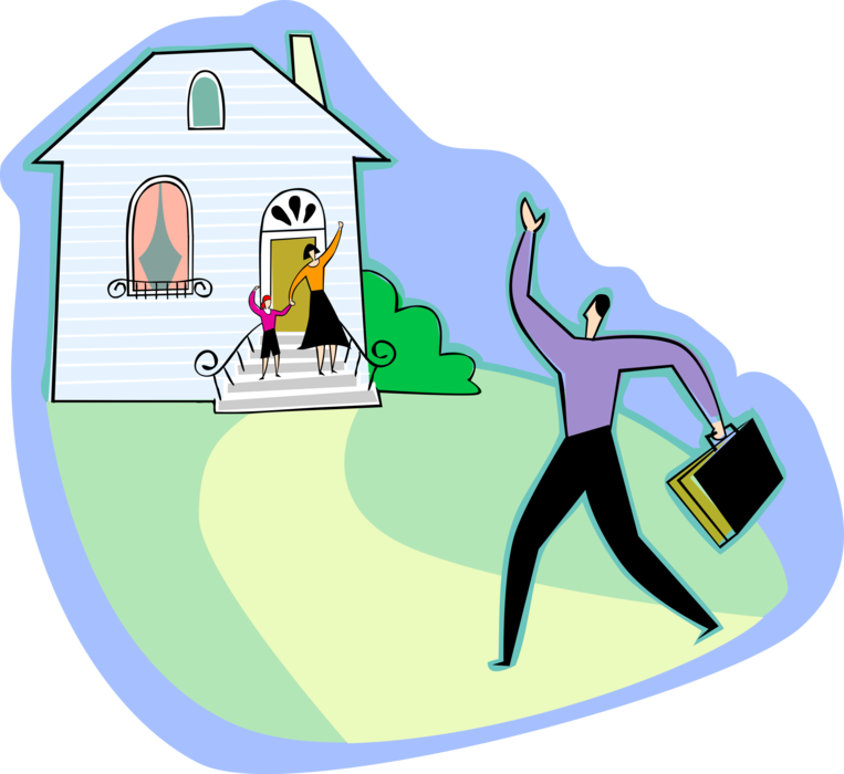 Father Arrives Home From Work - Imagenes Del Verbo Vivir (763x700), Png Download