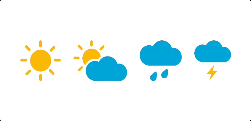 Weather Report Clipart Transparent (850x411), Png Download