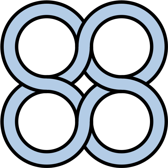 Four Circles Solomons Knot - Solomons Knot (600x600), Png Download