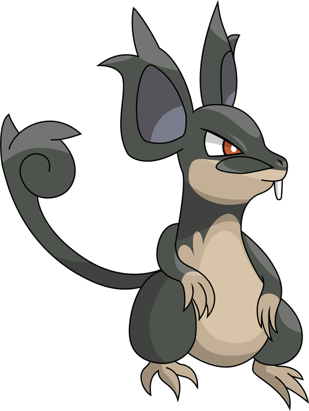 Alolan Rattata Pokédex - Rattata Pokemon (601x800), Png Download