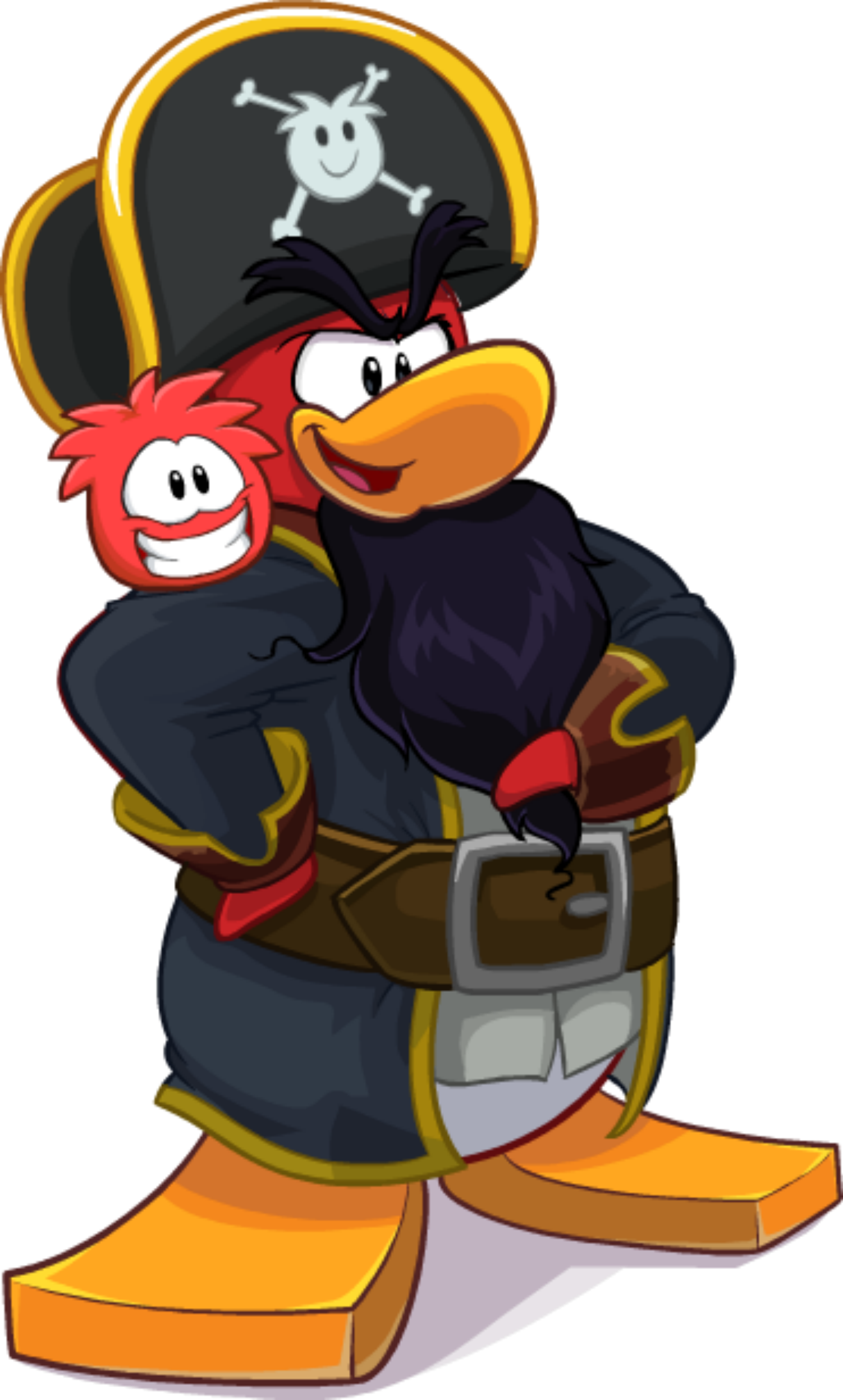 Rockhopper First Found His Pirate Puffle, When He Was - Rockhopper Club Penguin (1502x2493), Png Download