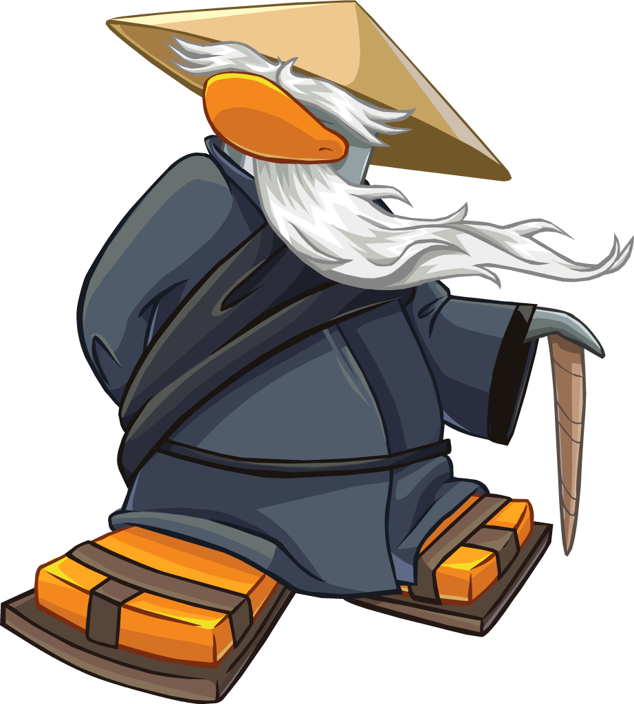 Sensei - Club Penguin Ninja Sensei (922x1024), Png Download