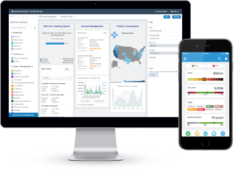 Build Apps Faster - Salesforce Lightning (458x333), Png Download