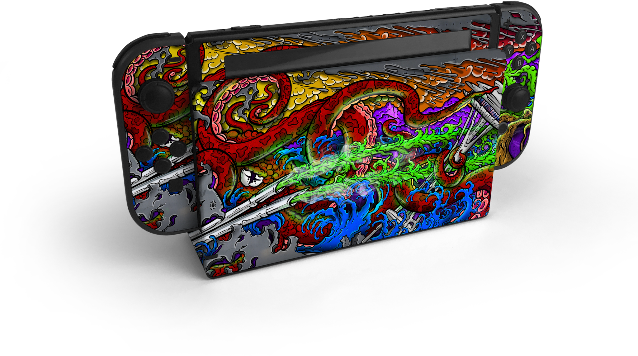 Nintendo Switch Magic School Bus Skin Decal Kit - Nintendo Switch (2048x1797), Png Download