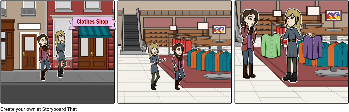Shopping With A Friend - Cartoon (1164x385), Png Download