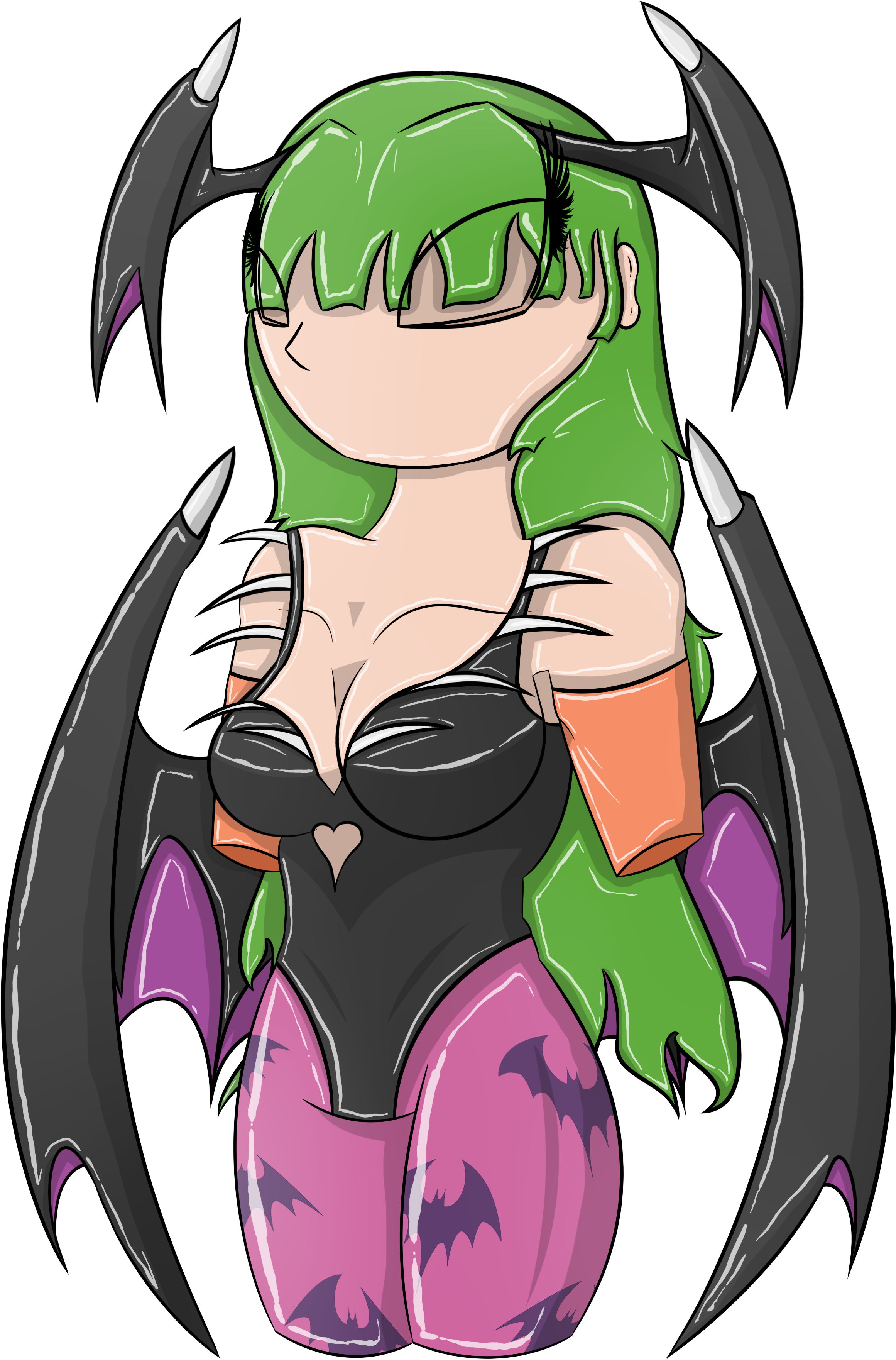 Human Suit - Morrigan Aensland - Cartoon (2496x3667), Png Download