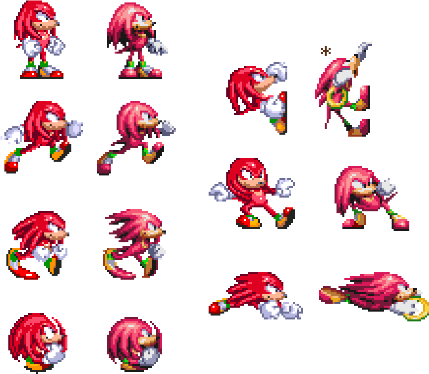 Personally I Really Hate His Climbing And Gliding Chaotix - Knuckles Chaotix Knuckles Sprite (964x784), Png Download