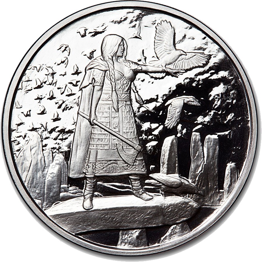 Morrigan 1oz Silver Proof Round - Coin (900x900), Png Download