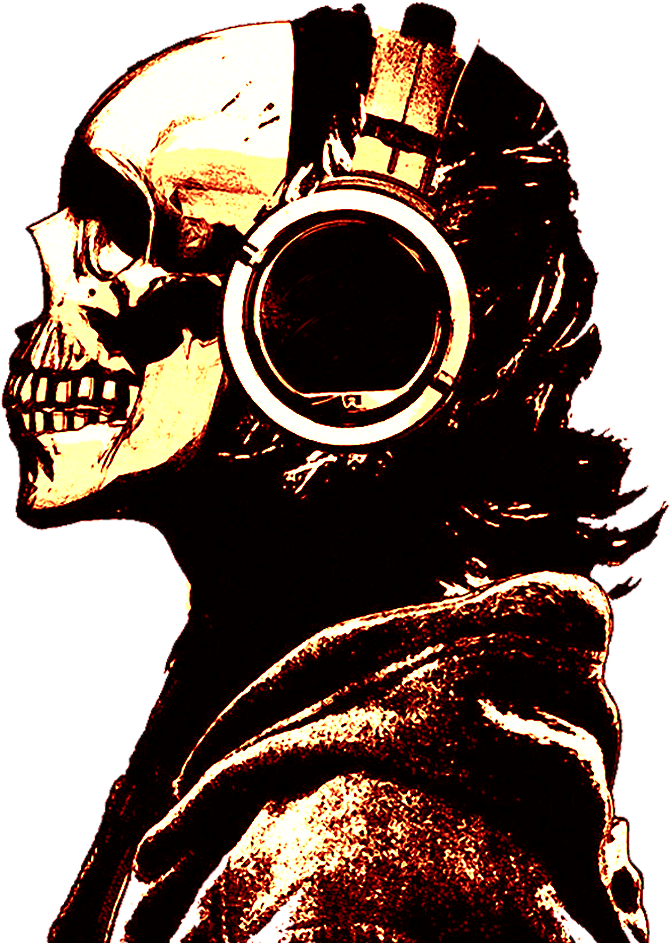 Skull - Hardstyle Is My Life (698x957), Png Download