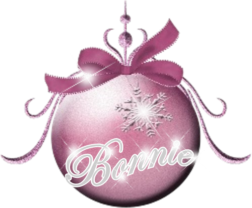 Name Graphics Bonnie - Pink Christmas Png (500x422), Png Download