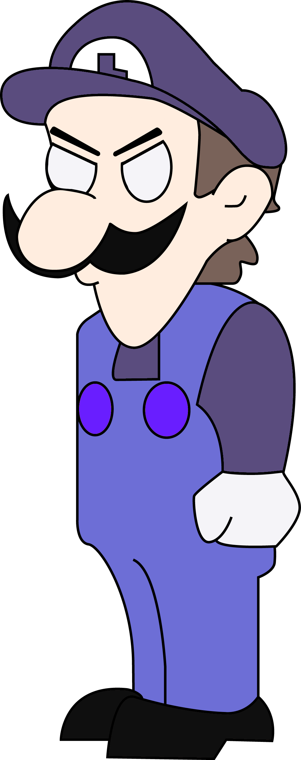Dark Weegee - Weegee Mario (998x2517), Png Download