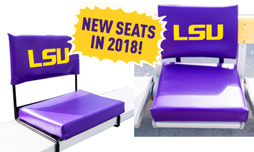 Seats - Evergreen Enterprises Inc Lsu Tigers Purple Applique (500x300), Png Download