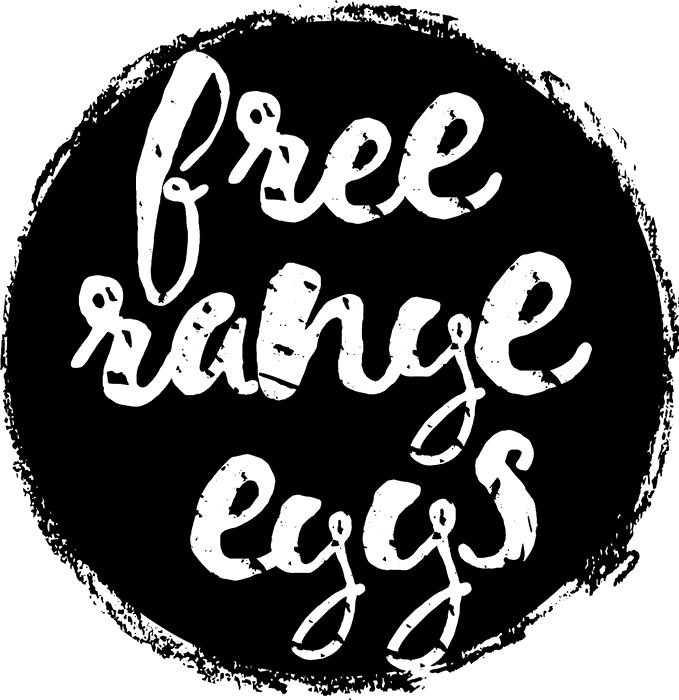 Free Range Eggs Rubber Stamp - Chicken (679x700), Png Download