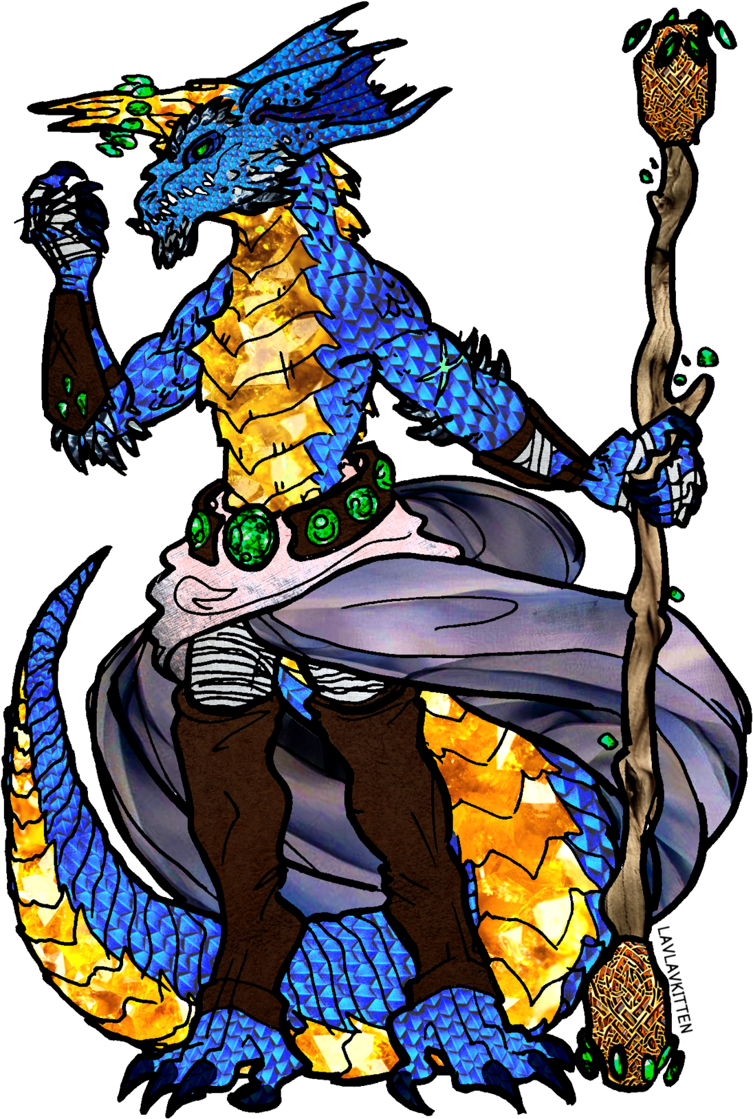Zalgia, Dragonborn Monk Played By Justin A Big Serious - Cartoon (1280x1822), Png Download