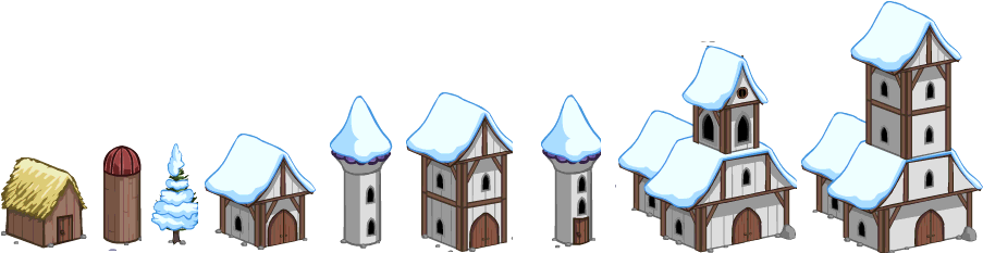 Xmas Houses - Snow (910x237), Png Download