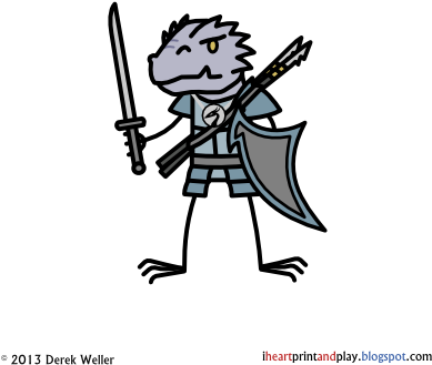 Dragonborn Paladin Bahamut Mcgyver - Cartoon (400x400), Png Download
