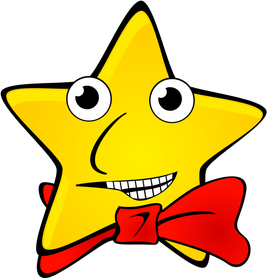 Yellow Star With Red Bow 1 25 Magnet (800x800), Png Download