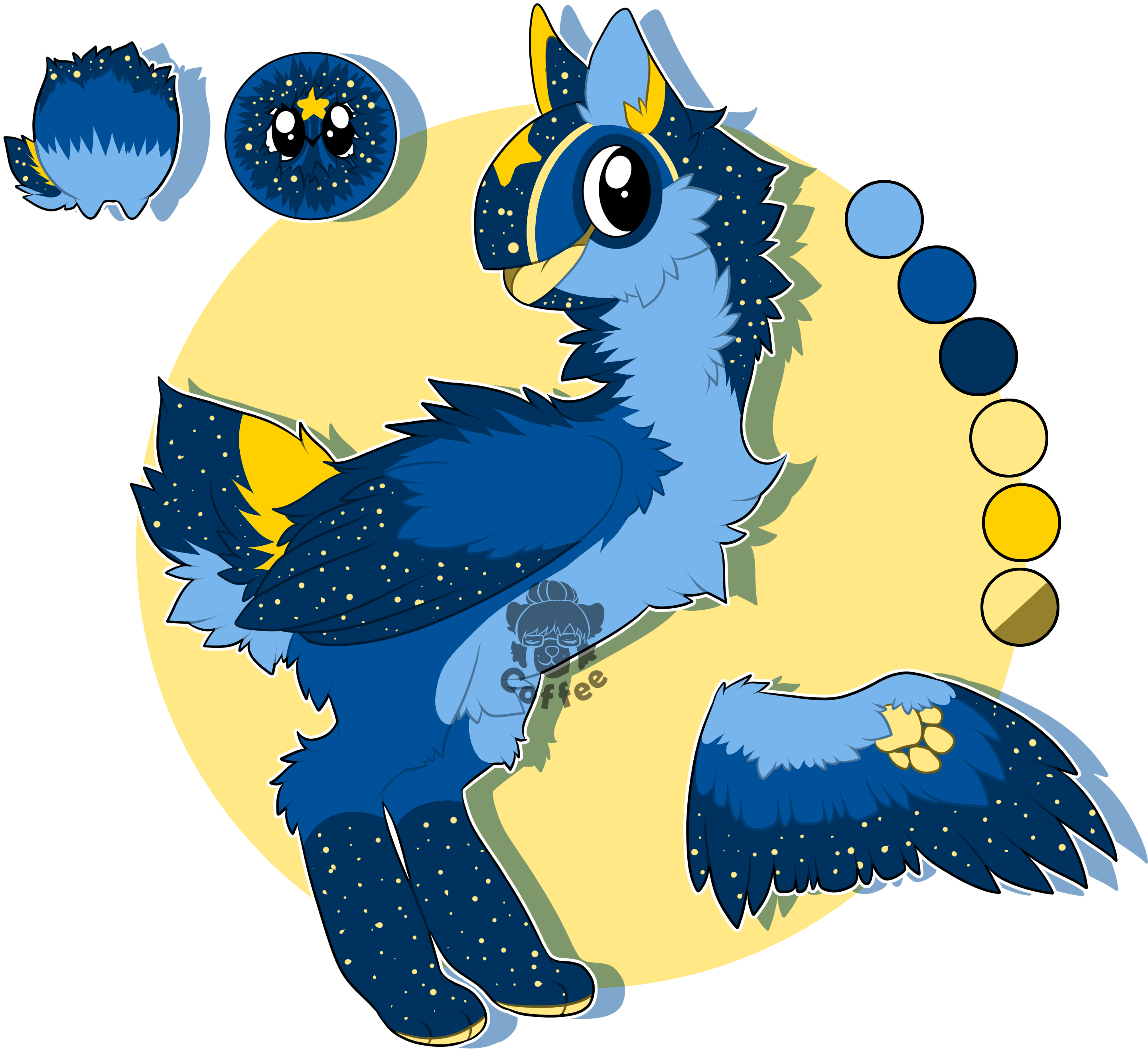 [adopt][flat][open] Starry Night - Cartoon (2968x2744), Png Download