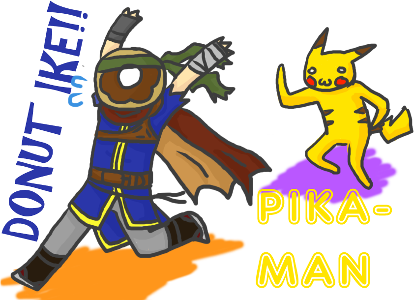 Picture Transparent Donut Ike And Pika Man By Doki - Donut Ike (849x612), Png Download