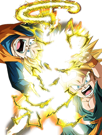 Effect For Super Saiyan Gotenks - Gotenks Ssj Dokkan Battle (428x568), Png Download