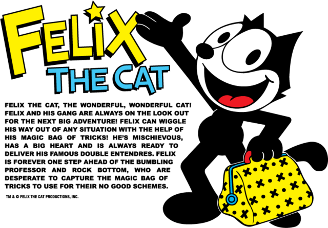 Felix Description Official - Felix The Cat With Bag (640x446), Png Download