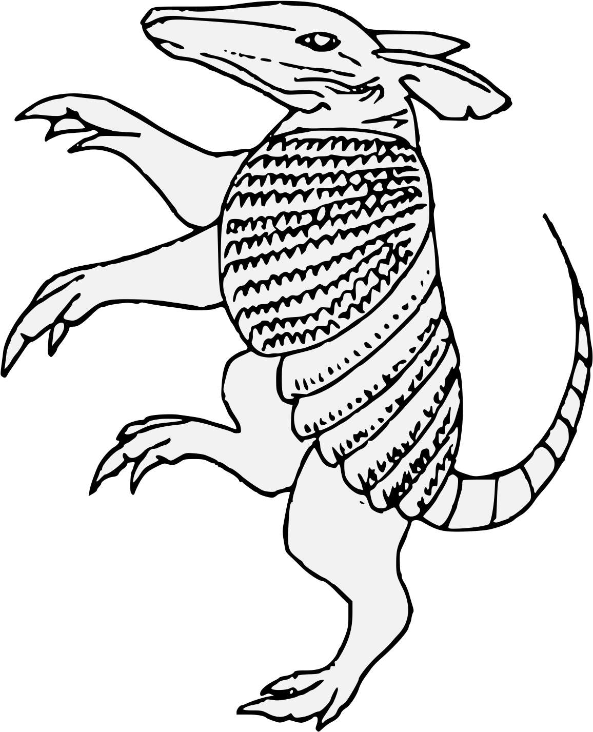 Armadillo Rampant - Armadillo (1162x1434), Png Download