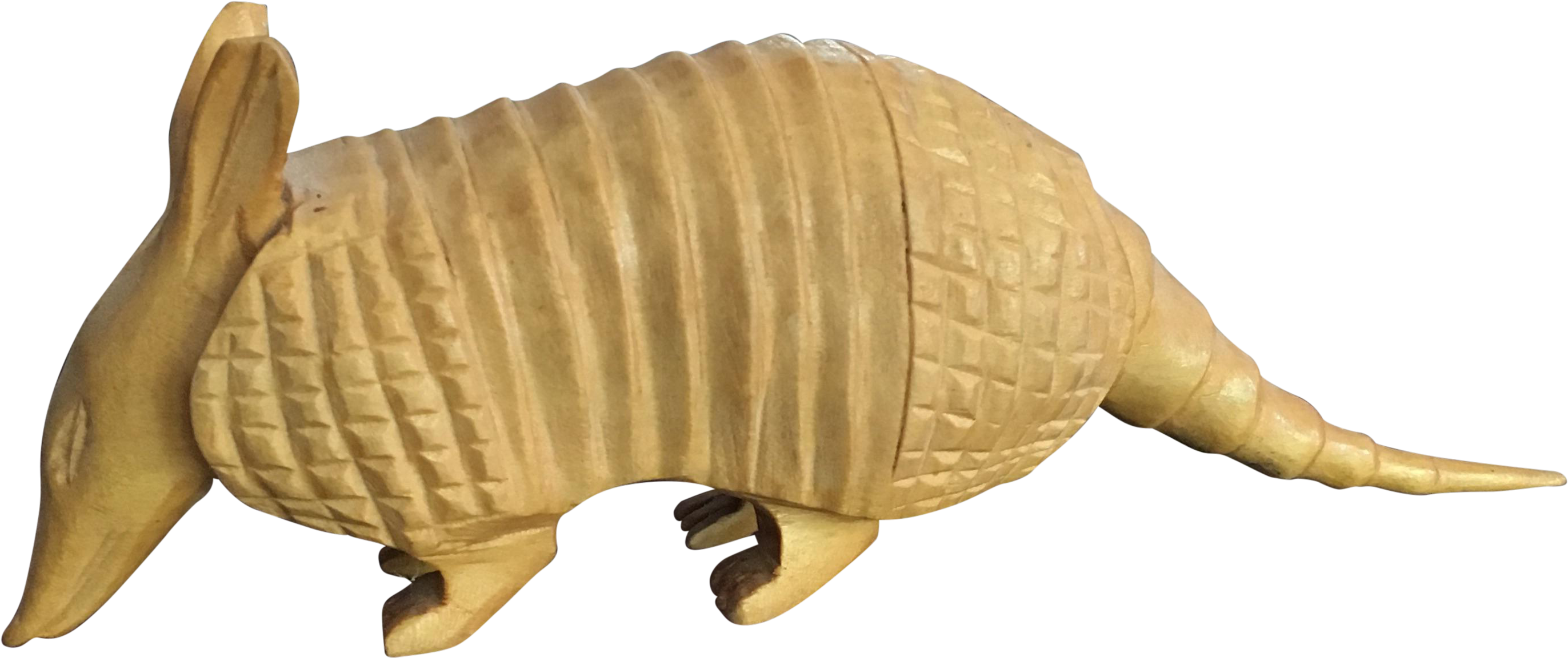 Vintage Peruvian Hand Carved Armadillo Sculpture - Sculpture (3048x1280), Png Download