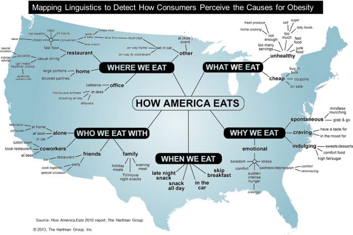 Language Map How America Eats 700 - Salem Massachusetts On A Map (700x466), Png Download
