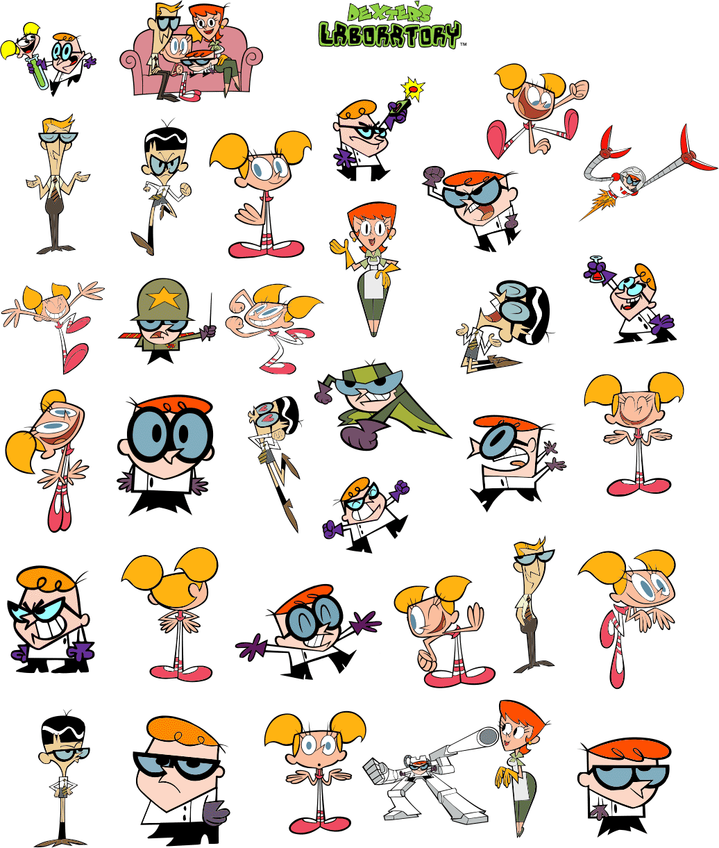 Dexter S Laboratory Ilration Cartoon Character - Dexters Lab Character Names (868x1024), Png Download