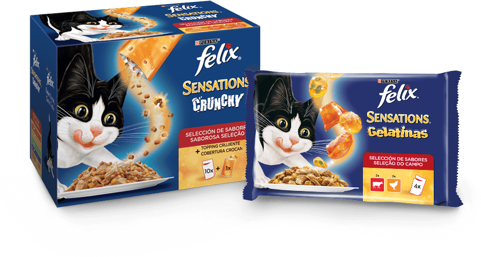 Sensations - Felix Sensations Crunchies (956x521), Png Download