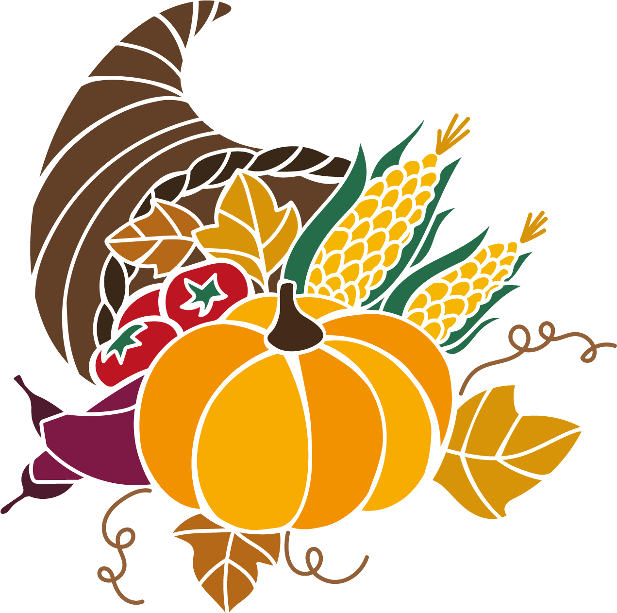 Cornucopia Logo For Tri-lakes Pumpkin Patch - Cricut (1800x1800), Png Download