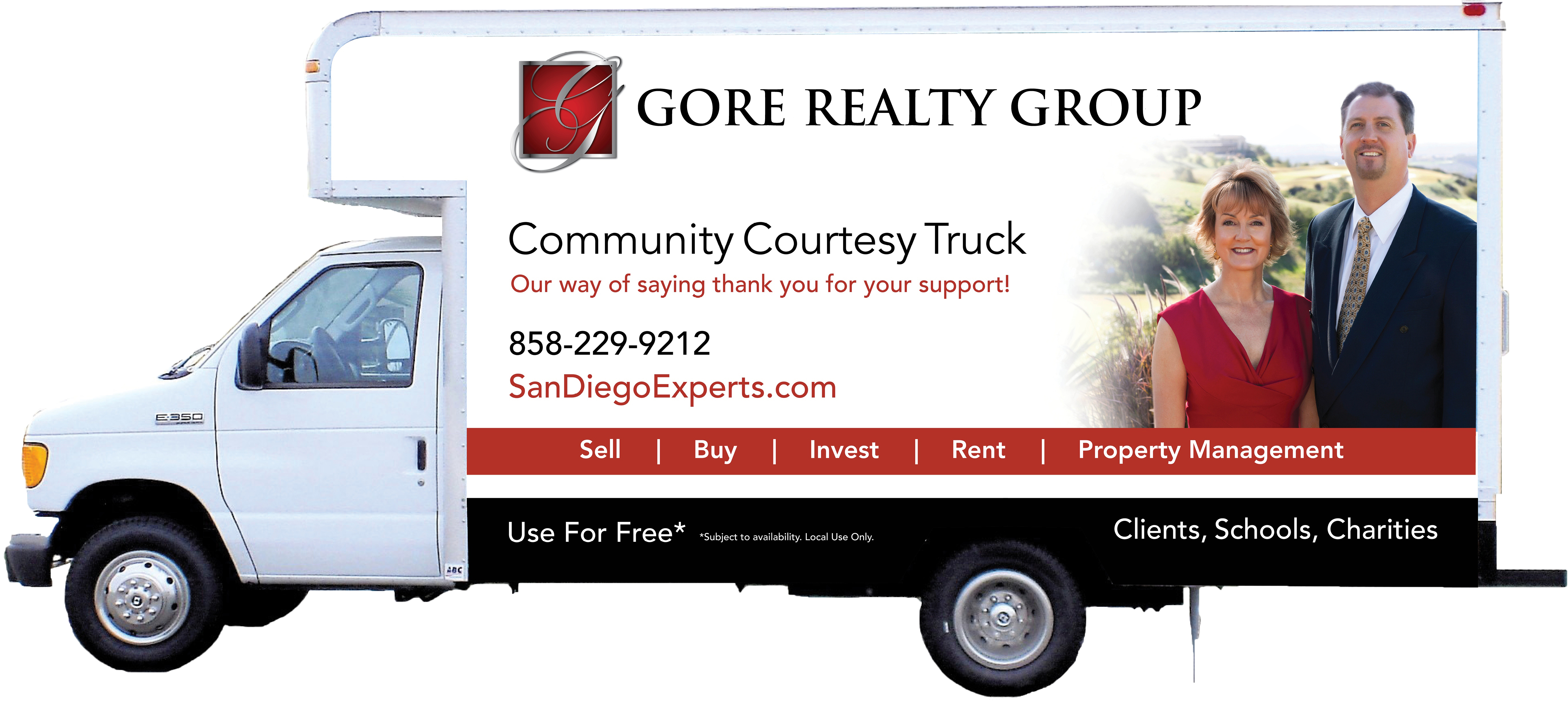 Gore Realty Group Moving Truck - Commercial Vehicle (5500x2472), Png Download