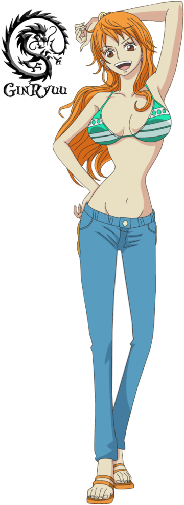 One Piece, Nami, And Render Manga Image - Png One Piece Nami (393x1024), Png Download