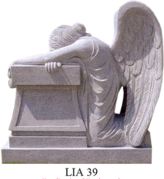 Kneeling Angel Headstone - Monument (356x356), Png Download