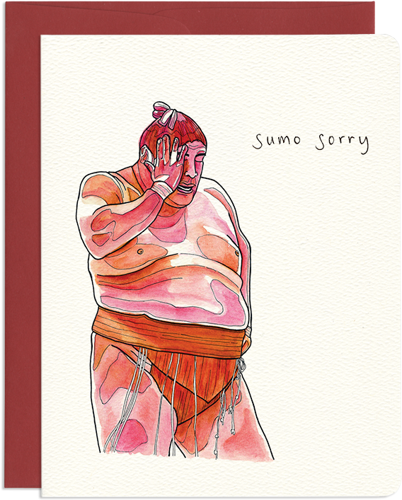 Sumo Apology Greeting Card - Greeting Card (800x800), Png Download