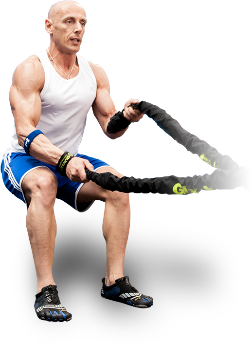 Push Or Pull Against Resistance Of The Rope And Add - Battle Ropes Exercise Png (527x800), Png Download