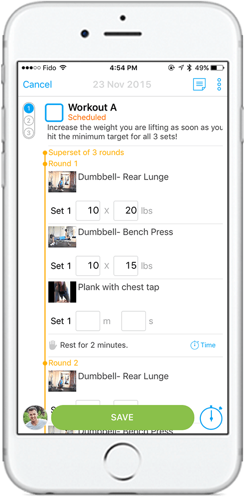 100's Of Workouts Along With Your Very Own Personalized - Exercise (614x1072), Png Download