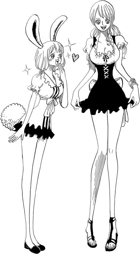 View Samegoogleiqdbsaucenao Carrot And Nami , - One Piece Whole Cake Island Nami (510x902), Png Download