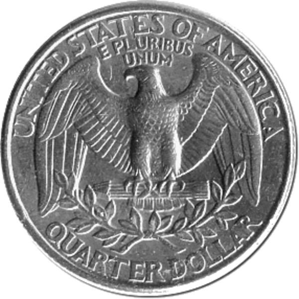 Small - Quarter Twenty Five Cents (600x600), Png Download