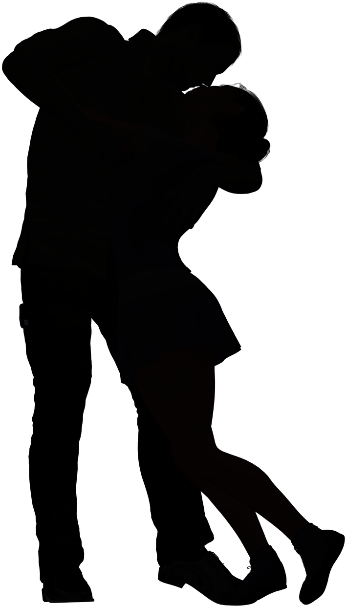 Couples Clip Black Shadow - Sombras De Parejas Png (1170x1280), Png Download