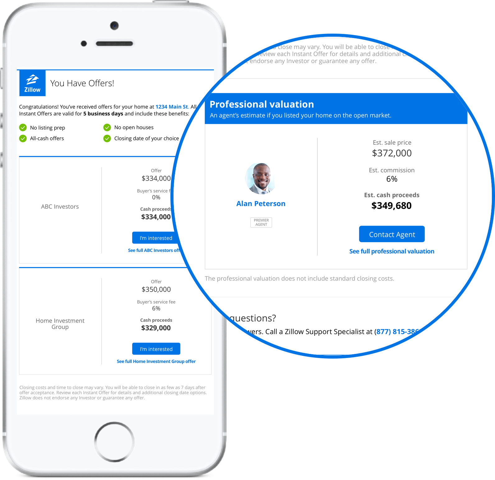 Launching The Test - Zillow Instant Offers (1592x1542), Png Download
