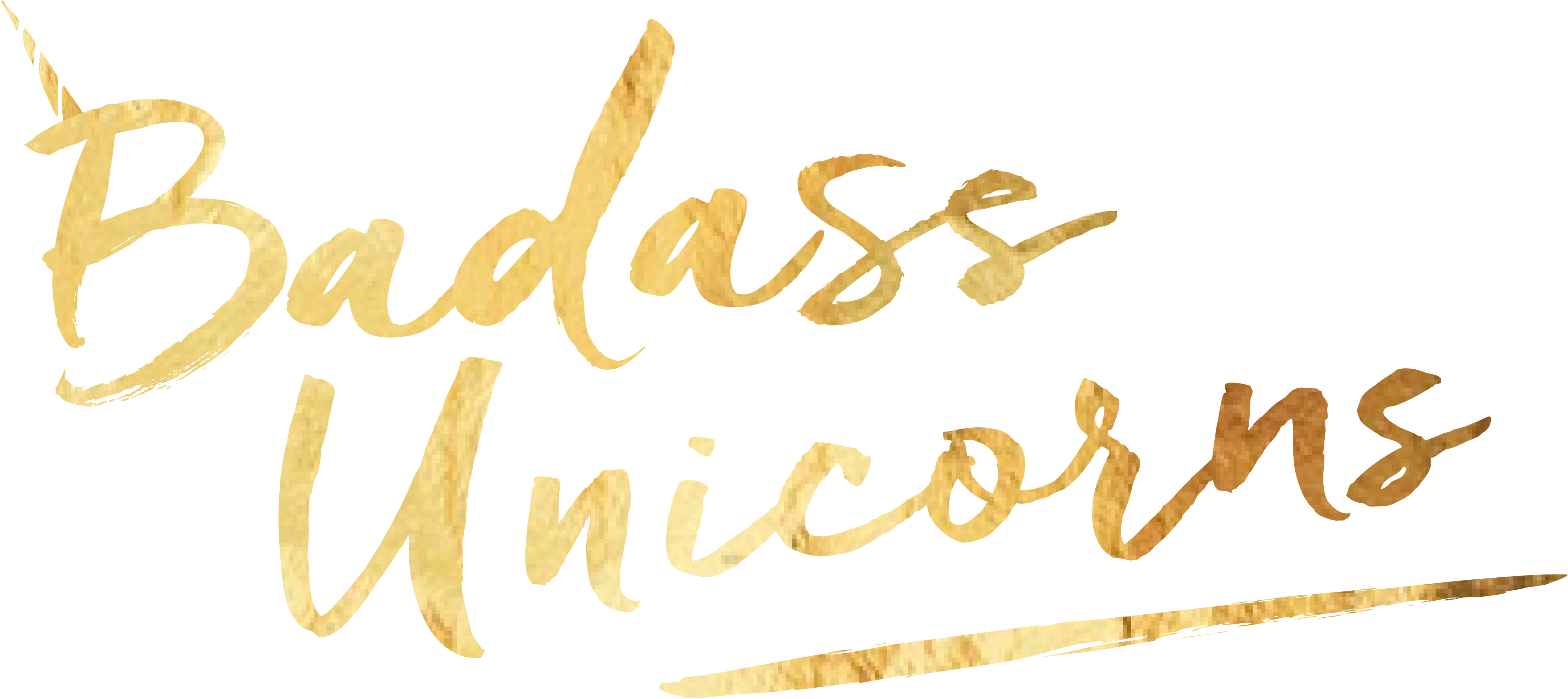 Badass Unicorns - Calligraphy (4528x2080), Png Download