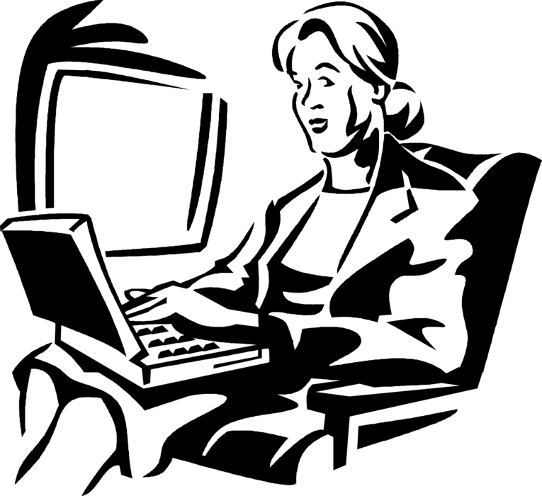 Vector Illustration Of Air Travel Businesswoman Works - Vector Graphics (765x700), Png Download