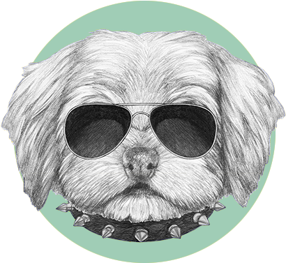 Dog Rooming Regina Badass - Dog (500x500), Png Download