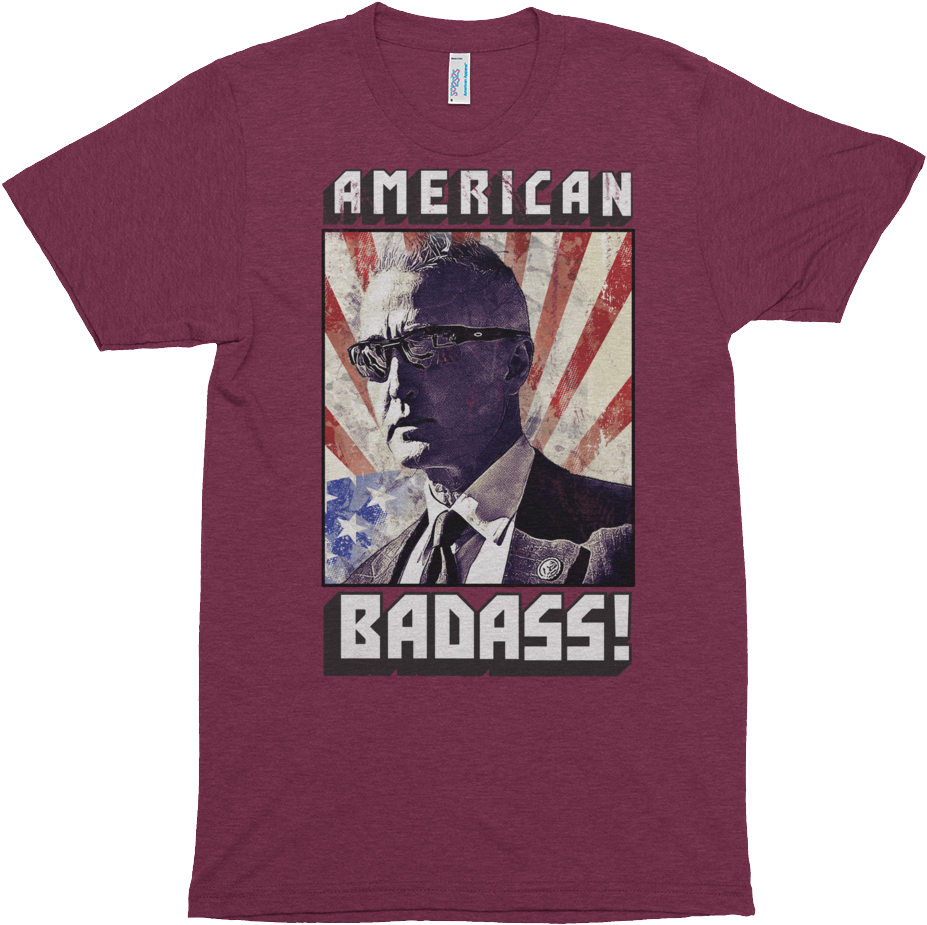 American Badass American Apparel Unisex Tri-blend Track (1000x1000), Png Download