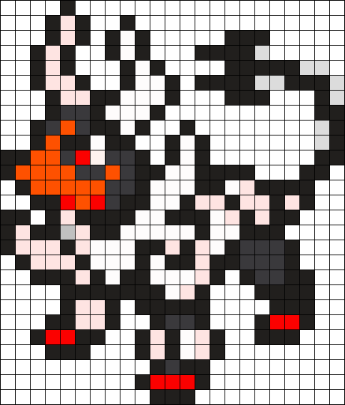 Mega Houndoom Pokemon Bead Pattern Perler Bead Pattern - Pixel Art Pokemon Mega (484x568), Png Download