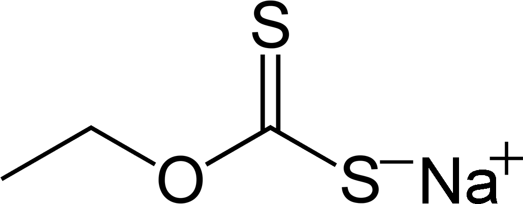 Sodium Ethylxanthate 2d Skeletal - Sodium Hexanoate (1100x504), Png Download