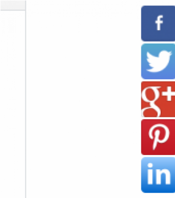 Social Media Buttons - Pinterest (600x400), Png Download