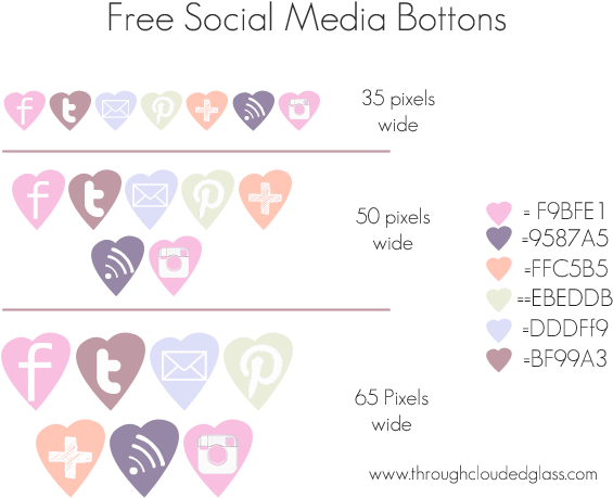 Here Are Some Social Media Icons That I'm Giving To - Heart (576x561), Png Download